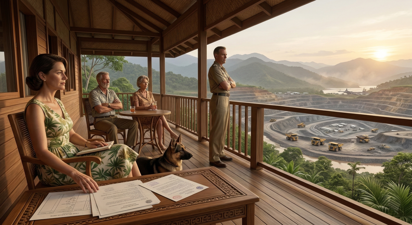 Bougainville residence overlooking Panguna mine
